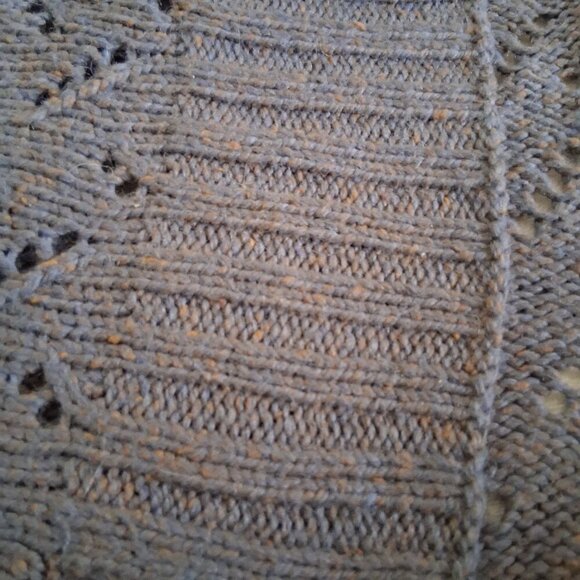 Peruvian Connection Women's M/L Gray Knit Wool Alpaca Blend Cocoon Open Sweater - Picture 8 of 10